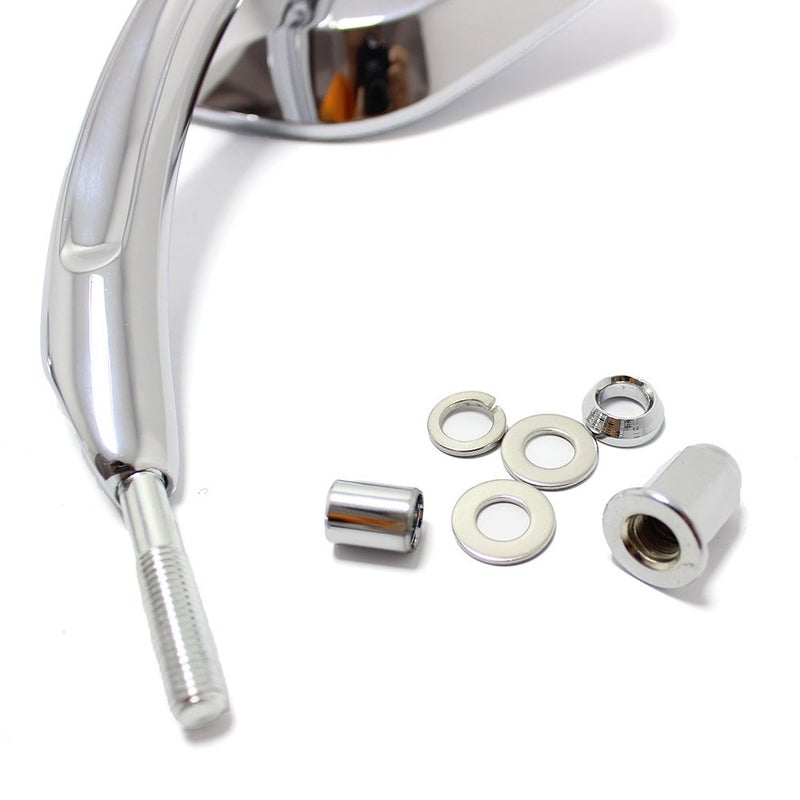 MISS MOLY Chrome Motorcycle Sportster Mirrors Rear View for Road King Street Electra Glide Road Glide Dyna Softail 1982-2018 2019 2020 2021 - Image 5